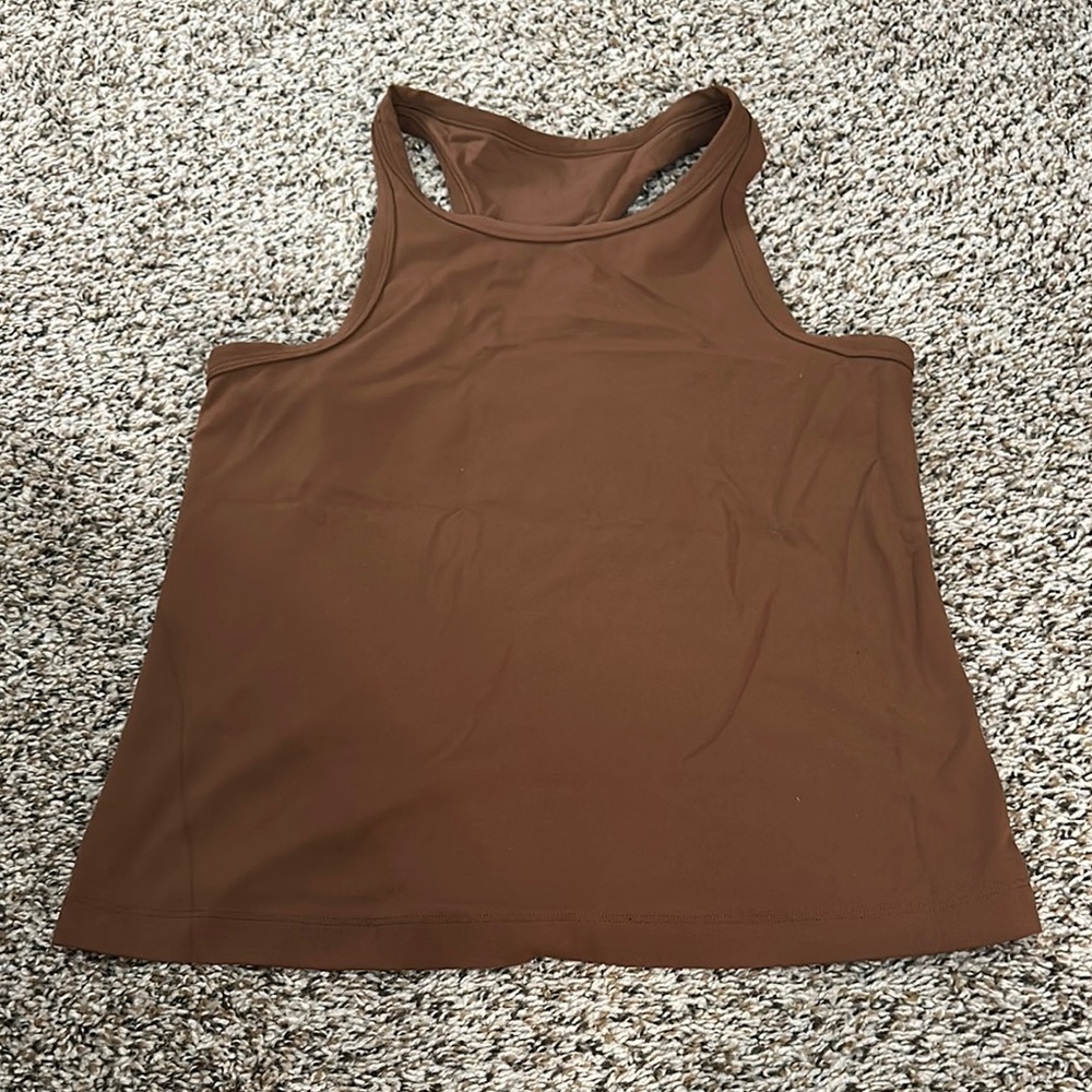 Lululemon Athletica Brown Sleeveless Crop Tank Top